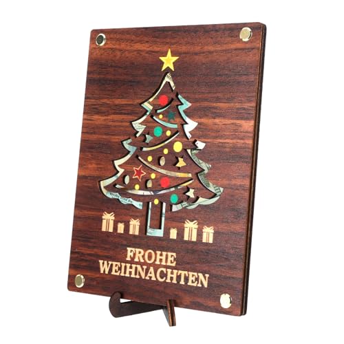 Jeqqinuz Holz Geldgeschenk Weihnachten, Verpackung für Geldgeschenke...