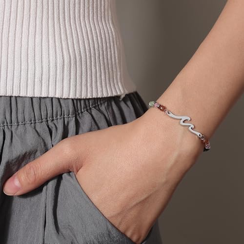 Image of TONY & SANDY Friend Gifts for Women, Unique Birthday Gifts for Women, Sister Gift from Sister, Wave Bracelet, Christmas Stocking Stuffers for Woman Female, Bestie Friendship Bracelets
