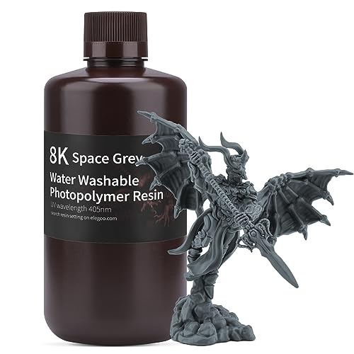 ELEGOO RÃ©sine Lavable Ã  l'eau pour Imprimante 3D LCD 8K UV 405nm RÃ©sine PhotopolymÃ¨re, Gris CÃ©leste 1000G
