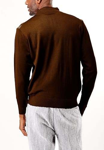 STACY ADAMS Men's Sweater, Tri Vertical Jacquard Front Design2