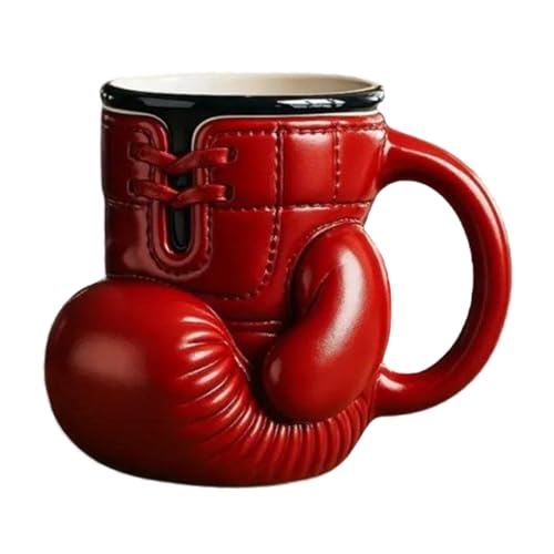 Taza En Forma De Cerámica - Taza De Boxeo | Taza De Guantes De Boxeo | Coloridas Tazas Temáticas Deportivas | Taza De Té De Taza De Café De Boxeo Look | Pieza Maestra De Oficina Portátil, Recién