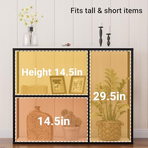 Image of WOHOMO Console Table, 12 Inch Narrow Entryway Table for Living Room, 31.5 Inch Modern Industrial Sofa Table with 3-Tier Storage Shelves for Corridor, Hallway, White Marble