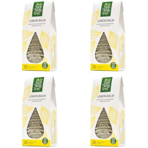 Lemon Balm - Herbal Tea Bags - 100% Natural - 4 Boxes (80 Bio Tea Bags) Cover