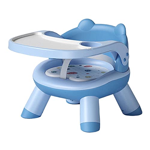 TWTCZOZ Silla de Comedor para Bebé con Silbato, Bandeja Extraíble, Silla de Alimentación para Niños Pequeños, Azul