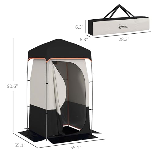Outsunny-Portable-Shower-Tent-Privacy-Shelter-Camping-Dressing-Changing-Tent-Room-with-Solar-Shower-Bag-Floor-and-Carrying-Bag