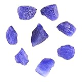 REAL-GEMS Natürlicher Heilkristall, raue Rohsteine, Reiki-Edelstein-Exemplar zum Trommeln, Kohlen, Schneiden, Wicca.., Stein, Kleiner blauer Saphir