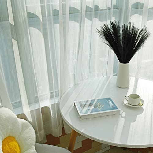 Mandy's 20Pcs Black Silk Pampas Grass Artificial Flowers 18" For Home Kitchen Wedding Decorations Wedding Floral Arrangement (Vase Not Include) #TOP6