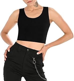 LODAY Women Transgender Tomboy FTM Elastic Chest Binder Bra Pullover Tank Top (Large, Black)