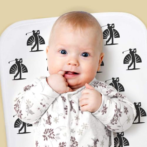Azeeda 'Golfer Swing' Baby Burp/Wash Cloth (BC00034962)2