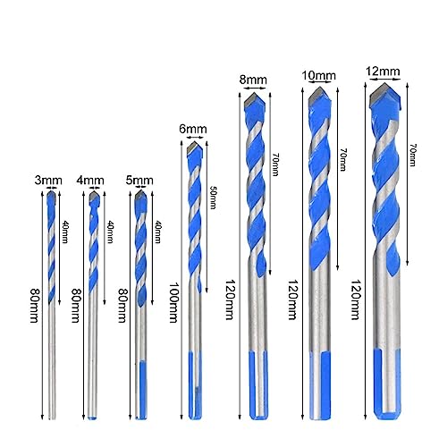 Brocas de taladro triangulares para vidrio y metal 3-12 mm miniatura 4