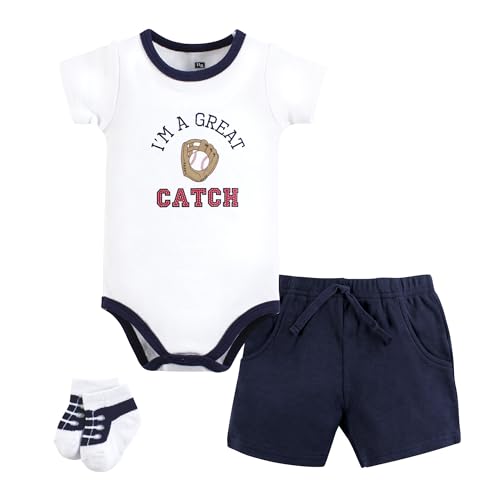 Image of Hudson Baby Unisex Baby Bodysuit short and sock
