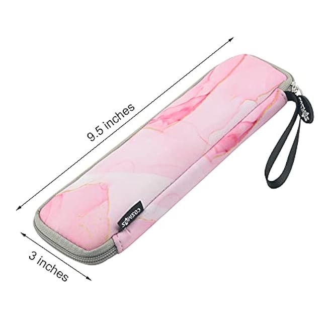 Cosmos Tableware Carrying Bag Storage Case, Marble Pink Pattern