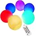 FunieToys Floating Pool Lights, 3.1" IP68 Waterproof LED Pool Balls, Pack of 6 Color Changing Hangable Glow Ball Battery Operated with Remote Control, Pefect for Pool\Pond\Party\Garden Decoration