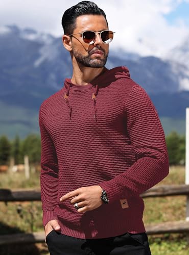 Image of HYPESTFIT Men's Hooded Sweatshirt, Regular Fit, Textured Fabric