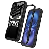 GUGU6JI Street Fashion Cool Funny Don't Touch My Phone Design Compatible with iPhone 16 Case for Boys Man Luxury Shockproof Rugged Cover Dual Layer Soft TPU + Hard PC Bumper Full-Body Protective Case