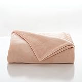 OCM Soft Microplush Blanket in Pink | Solid Blush Pink | College Dorm Room Twin XL or Standard Twin...