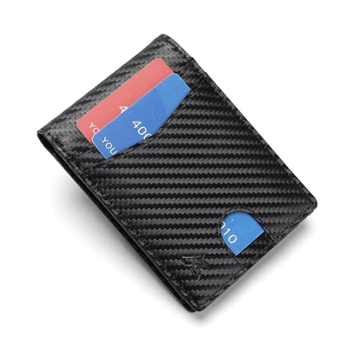 Slim RFID Blocking PU Leather Wallet for Men - Carbon Fibre | Mens Bifold Wallet with Gift Box, Holds Up to 15 Cards, Durable Anti-Scratch Leather, Ideal Gift for Father's Day, Birthdays & Occasions2