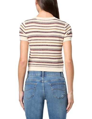 Image of Unionbay Women's Kensington Stripe Short Sleeve Crewneck Sweater