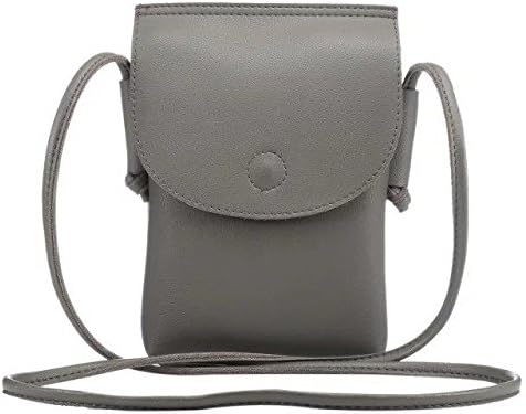WaitingU Soft PU Leather Crossbody Bag – Universal Phone Purse, Adjustable Strap, Zipper Pouch For Keys Cards Wallet