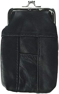 B & F System Embassy Leather Cigarette Case, Black