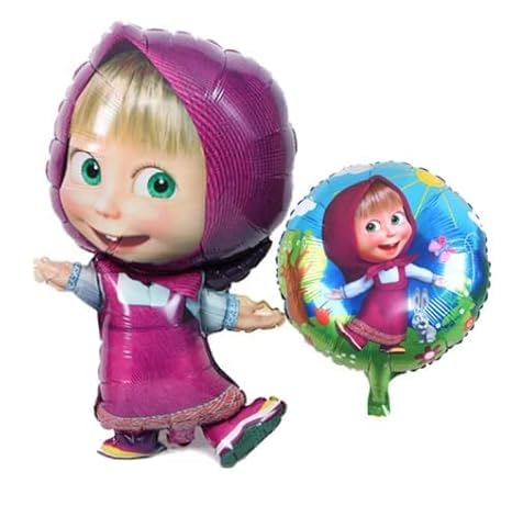 Image of Multicolour Cartoon Characters Foil Balloon For Happy Birthday, Events Decoration, Anniversary and Birthday Celebration Supplies (Pack of 5)