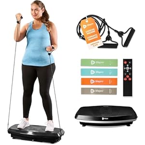LifePro Hovert 3D Vibration Plate, Full Body Exercise Machine with Dual Motors, Lymphatic Drainage & Fitness Workout Platform with Remote, Bands & 99 Speed Levels