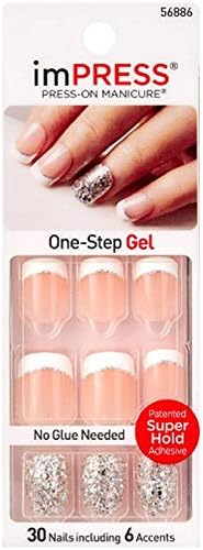 KISS Broadway Nails Impress Press-On Manicure Kit, 30 ea (Pack of 4)