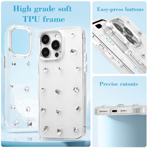 Coque iPhone 14 Pro Max transparent cristal étui silicone rigide antichoc - 4