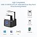 GODO USB 3.0 to SATA III Mini Dual Bay External Hard Drive Docking Station for 2.5 / 3.5 inch HDD SSD,Support Offline Clone,Hot Pluggable,with USB C Adapter,UASP