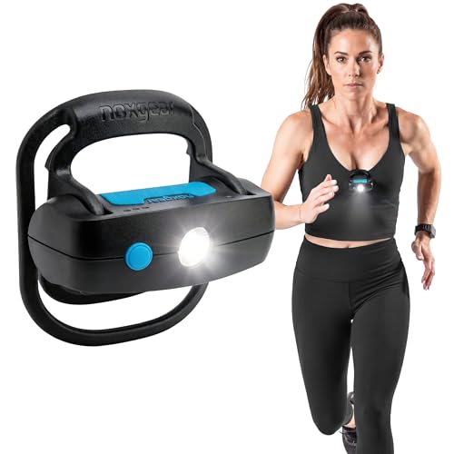 noxgear Nomad Clip-On Running Light 500 Lumen USB-C Rechargeable Wearable Flashlight Bounce-Free Chest or Waist Mount for Night Runs Waterproof Hands-Free Lamp for Trails Hiking Walking