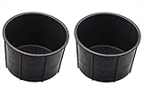 2009-2014 Ford F-150 Rear Center Console Cup Holder Rubber Insert Liners Set OEM