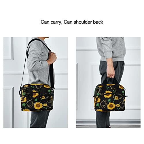 Sunflower Insulated Lunch Bag Reusable Lunch Tote Bag Cooler Bag For Women Men Adult Lunch Box With Adjustable Shoulder Strap Leakproof Lunch Bag For Work School Picnic Camping #TOP5