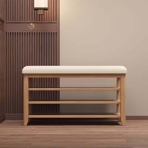 Banc à chaussures en bois pour ranger vos affaires et vous chausser assis