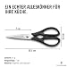 Victorinox Haushaltsschere, Küchenschere, Stoffschere, Extra Scharfe Klinge, Rostfrei, Robuster Kunststoffgriff, schwarz
