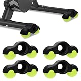 LUPATDY 4 Stück Rocker Plate Feet, Indoor Cycling Snap Rocker Feet Adapter mit 8 Tennisbällen, Radsport-Schnappfüße Adapter, Indoor Cycling Tennisbälle Fußadapter für Wahoo Kickr Core Rollentrainer