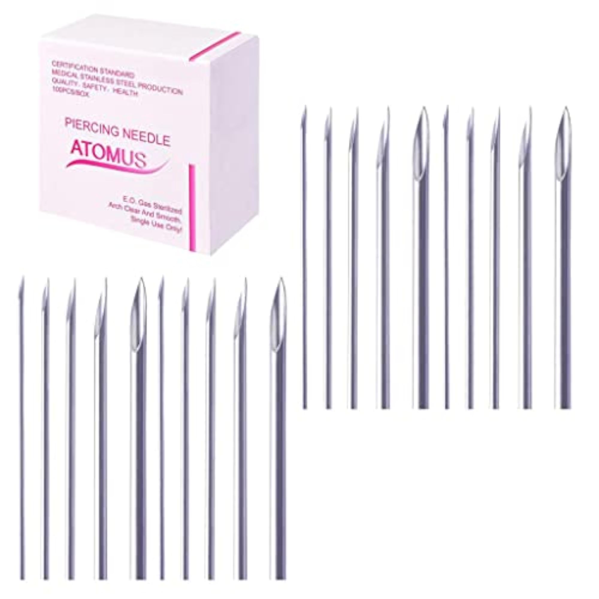 Mix Steel Body Piercing Needle Kit