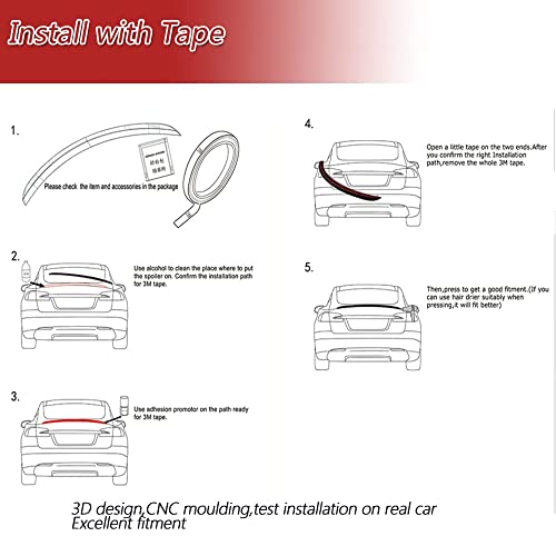 Basni Rear Trunk Spoiler Fits For Mazda 3 Axela Hatchback 4-Door 2014-2019 Rear Roof Window Spoiler Factory Outlet (Fiber Glass) #TOP6