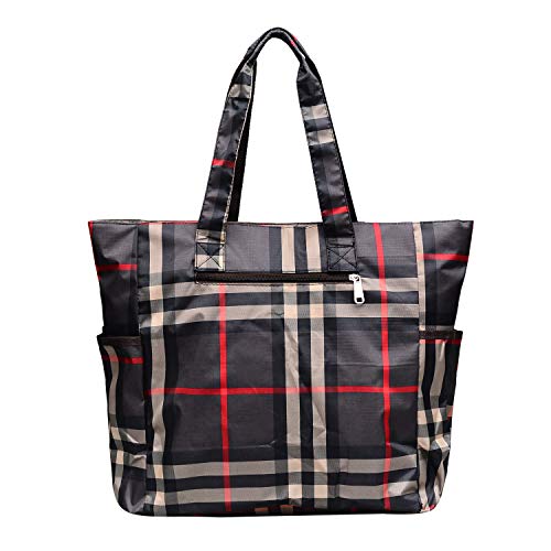 Nylon Large Lightweight Tote Bag Shoulder Bag for Gym Hiking Picnic Travel Beach Waterproof Tote Bags - Thumbnail 5