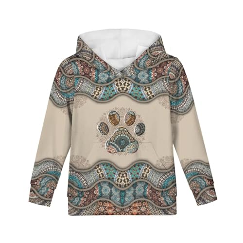 Suobstales Kids Hoodies for Girls Boys with Pocket Casual Sweatshirt Pullover Hooed Long Sleeve Tops Sportwears Age 6-16