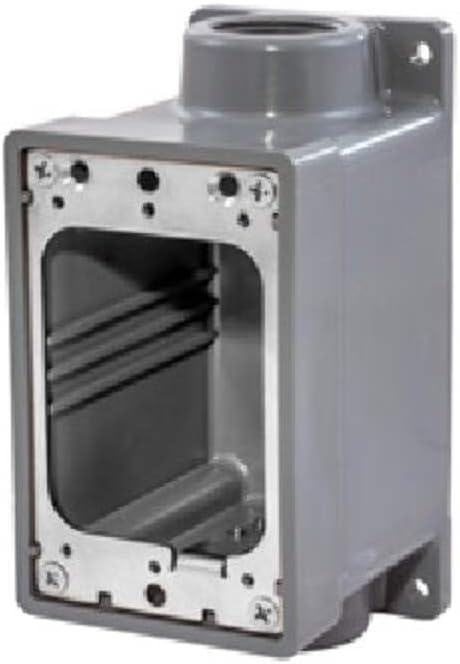 Hubbell HBL6083 Box Watertight FD Box, 3/4IN, Gray