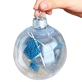 ◑[Squisite decorazioni natalizie] Un perfetto arredamento per la casa per tutti i tipi di festival, l'ornamento per palline di Natale a maglia sta impressionando i tuoi ospiti, riempiendo la tua casa con una calda atmofestosa.