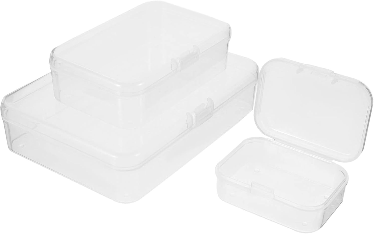 Veemoon Mini Plastic Storage Boxes 28pcs Bead Organizer Box Mini Jewelry Organizer Small Storage Bin Lid Bead Organizing Bin