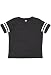 Rabbit Skins Toddler Fine Jersey Short Sleeve Football Tee (Vintage Smoke/Blended White, 2 Toddler)