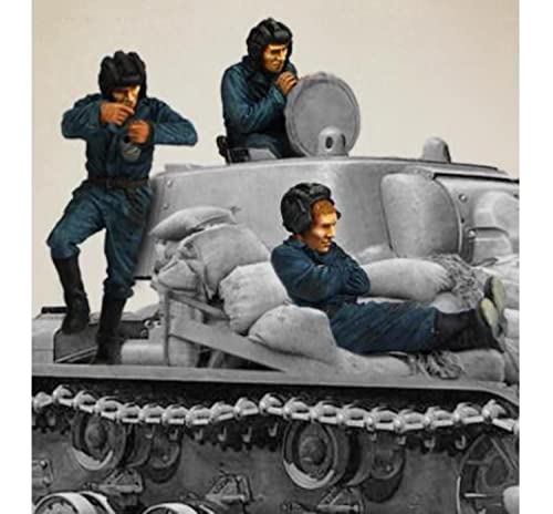 Kit modelismo 1/35 tripulación tanque soviético 3 figuras miniatura 1