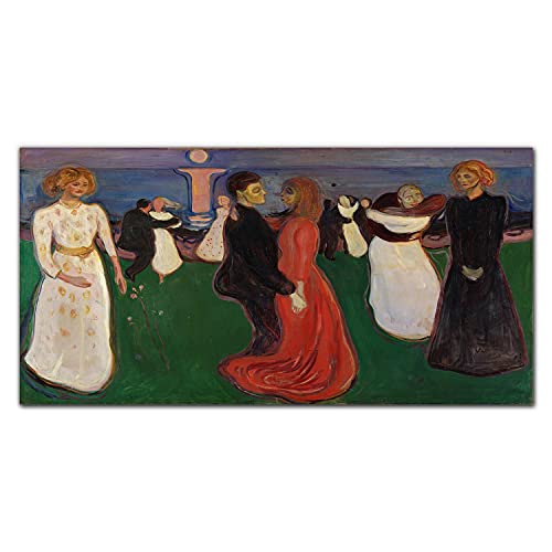 Tableau sur toile 140x70cm Edvard Munch La Danse de la vie pour décoration murale
