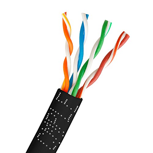 Cmple - Cat-5E �o���N�P�[�u�� 350MHz UTP 24AWG ���� CMR��i 1000�t�B�[�g �u���b�N