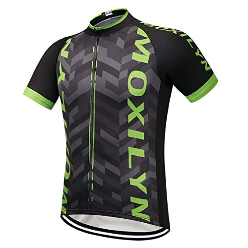 Moxilyn Camisetas de Ciclismo para Hombre, Camiseta Corta, Top de Ciclismo, Jerseys de Ciclismo, Ropa de Ciclismo, Mountain Bike/MTB Shirt, Transpirable y Que Absorbe El Sudor, Secado Rápido