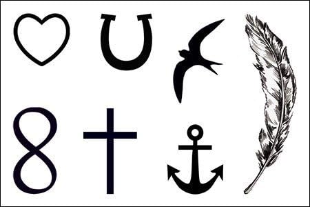 Small Symbol Sheet Temporary Tattoo