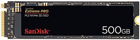 SanDisk Extreme PRO M.2 NVMe 3D SSD 500 GB interne SSD (Lebensdauer von bis zu 300 TBW, 3D-NAND-Technologie, 3.400 MB/s Lesegeschwindigkeiten, 410.000 IOPS)
