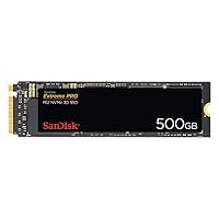 SanDisk Extreme PRO M.2 NVMe 3D SSD 500 GB interne SSD (Lebensdauer von bis zu 300 TBW, 3D-NAND-Technologie, 3.400 MB/s Lesegeschwindigkeiten, 410.000 IOPS) – Ansicht 1